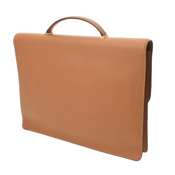 HERMES エルメス ダニューブ 38 ナチュラル メンズ クシュベル ビジネスバッグ Bランク 中古 銀蔵
