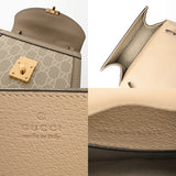 GUCCI グッチ オフディア ミニトップ ハンドルバッグ ライトベージュ 696180 レディース レザー GGスプリーム ハンドバッグ Aランク 中古 銀蔵