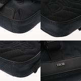 CHRISTIAN DIOR クリスチャンディオール CDダイヤモンド ブラック 21-BO-0292 メンズ ナイロン ショルダーバッグ Aランク 中古 銀蔵