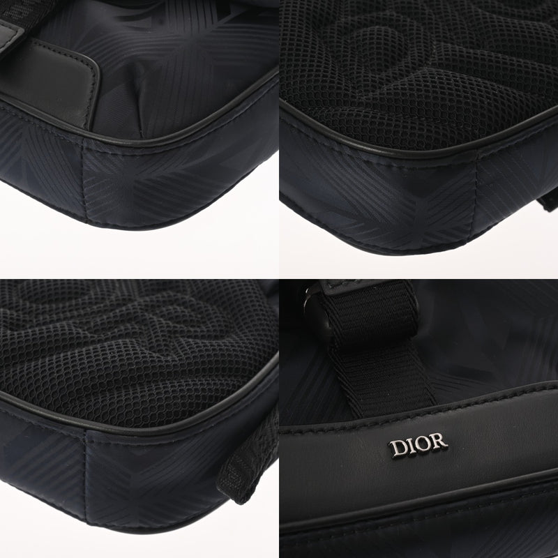 CHRISTIAN DIOR クリスチャンディオール CDダイヤモンド ブラック 21-BO-0292 メンズ ナイロン ショルダーバッグ Aランク 中古 銀蔵