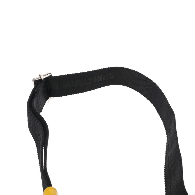 CHRISTIAN DIOR クリスチャンディオール ライダー 2.0 メッセンジャーバッグミニ イエロー 2ESWS034LWH_H20E メンズ レザー ナイロン ショルダーバッグ Aランク 中古 銀蔵