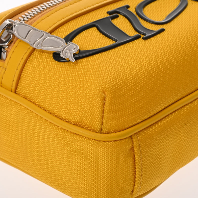 CHRISTIAN DIOR クリスチャンディオール ライダー 2.0 メッセンジャーバッグミニ イエロー 2ESWS034LWH_H20E メンズ レザー ナイロン ショルダーバッグ Aランク 中古 銀蔵