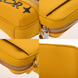 CHRISTIAN DIOR クリスチャンディオール ライダー 2.0 メッセンジャーバッグミニ イエロー 2ESWS034LWH_H20E メンズ レザー ナイロン ショルダーバッグ Aランク 中古 銀蔵