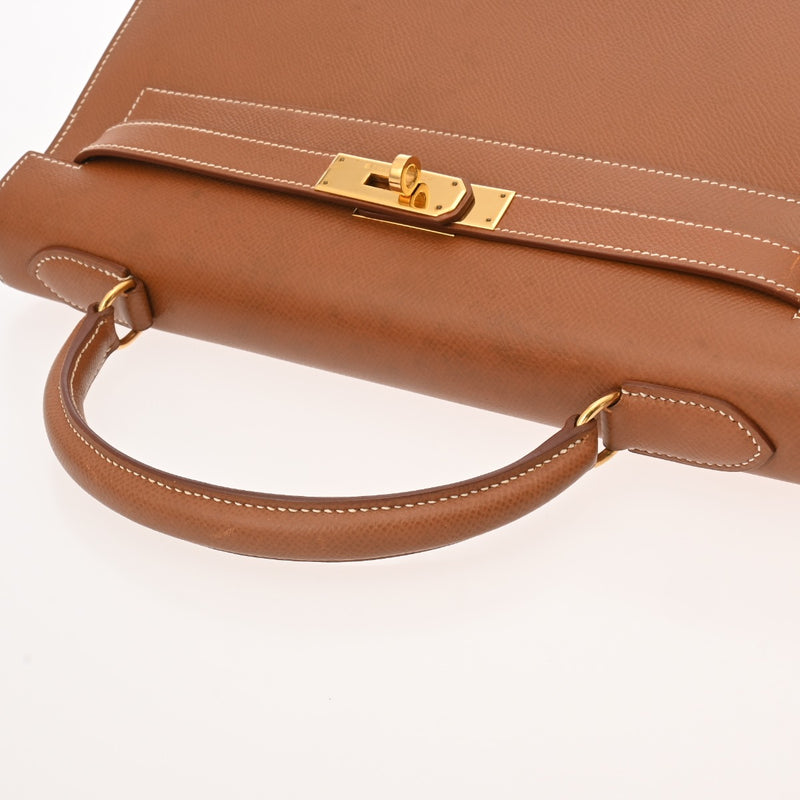 HERMES エルメス ケリー 32 外縫い 2WAY ゴールド 〇Z刻印(1996年頃) レディース クシュベル ハンドバッグ ABランク 中古 銀蔵