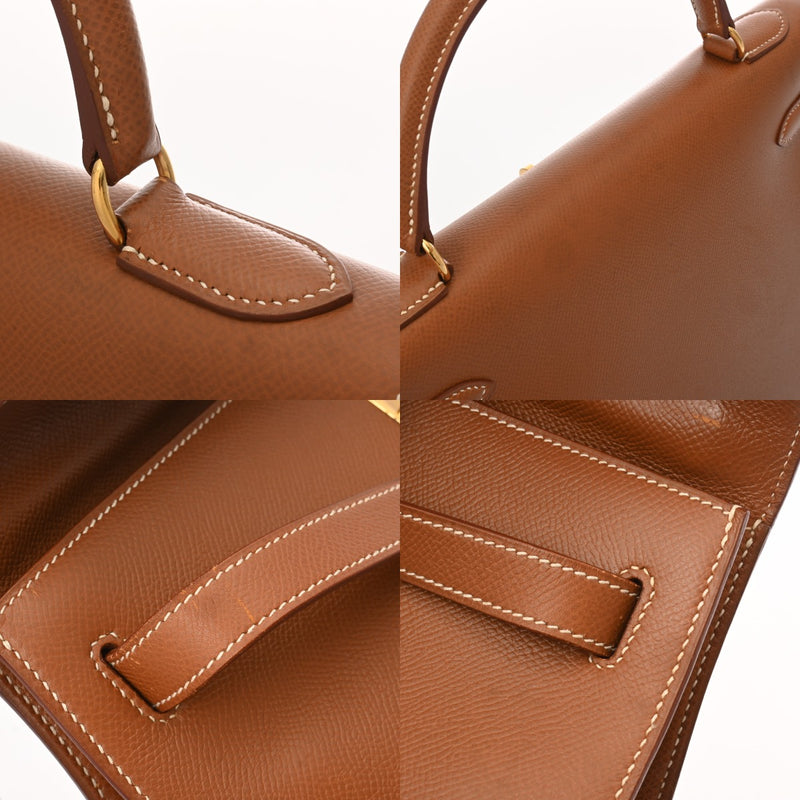 HERMES エルメス ケリー 32 外縫い 2WAY ゴールド 〇Z刻印(1996年頃) レディース クシュベル ハンドバッグ ABランク 中古 銀蔵