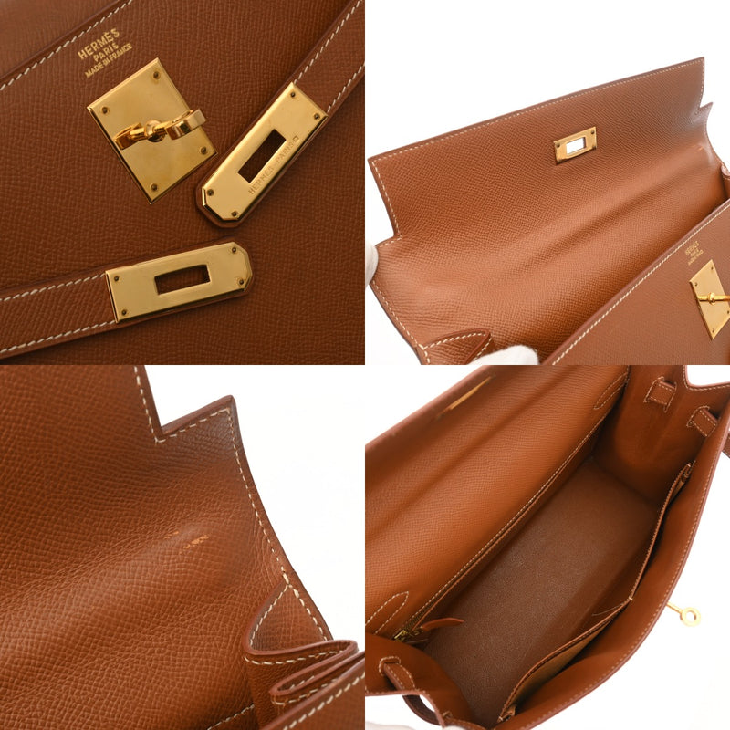 HERMES エルメス ケリー 32 外縫い 2WAY ゴールド 〇Z刻印(1996年頃) レディース クシュベル ハンドバッグ ABランク 中古 銀蔵