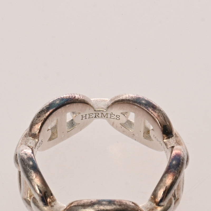 HERMES エルメス シェーヌダンクルリング アンシェネ #51 11号 レディース シルバー925 リング・指輪 ABランク 中古 銀蔵