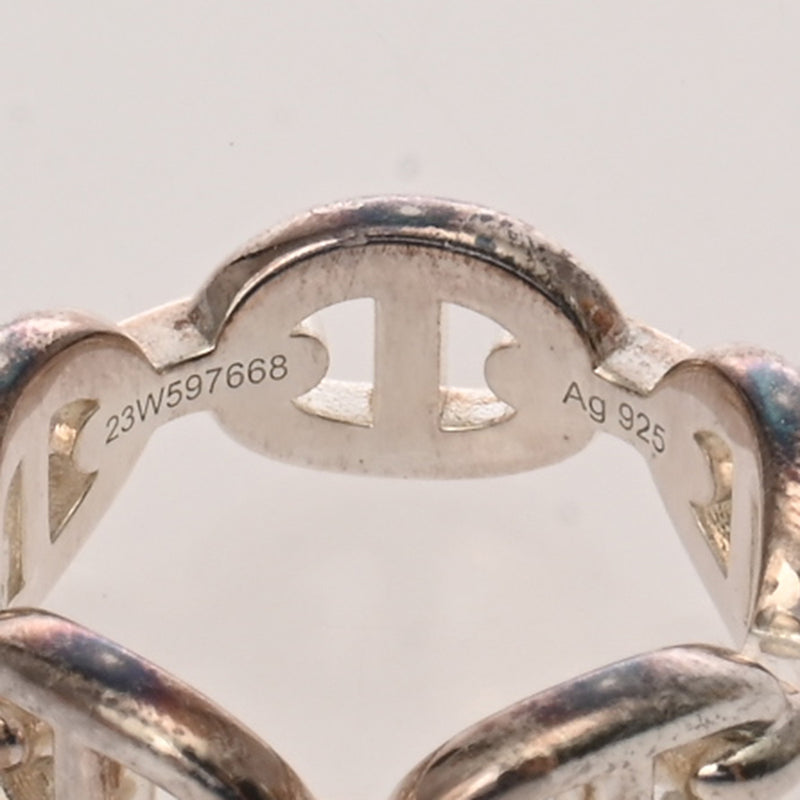 HERMES エルメス シェーヌダンクルリング アンシェネ #51 11号 レディース シルバー925 リング・指輪 ABランク 中古 銀蔵