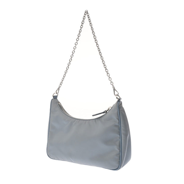 PRADA プラダ Re-Edition 2005 ショルダーバッグ ブルー 1BH204 レディース ナイロン 2WAYバッグ ABランク 中古 銀蔵
