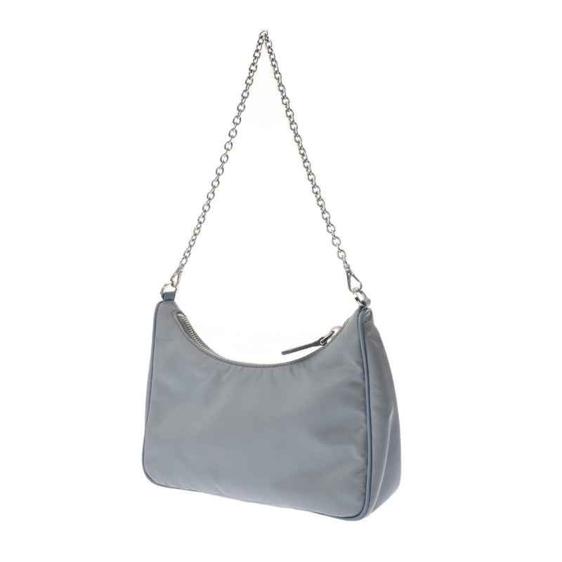 PRADA プラダ Re-Edition 2005 ショルダーバッグ ブルー 1BH204 レディース ナイロン 2WAYバッグ ABランク 中古 銀蔵