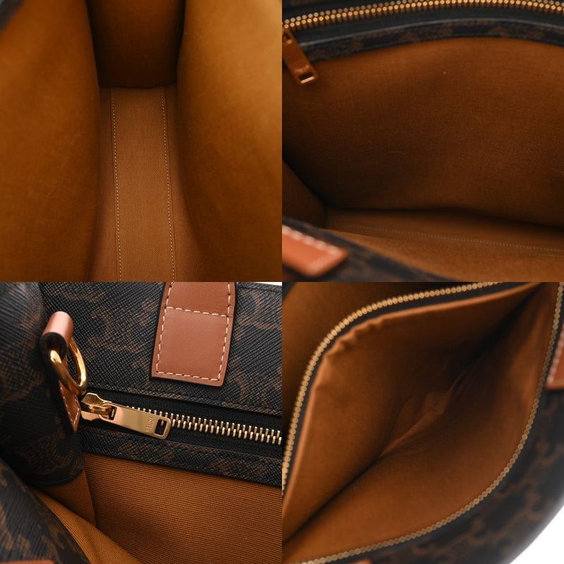 CELINE セリーヌ スモールバーティカルカバ ブラウン 191542BZK.04LU レディース PVC カーフ 2WAYバッグ ABランク 中古 銀蔵