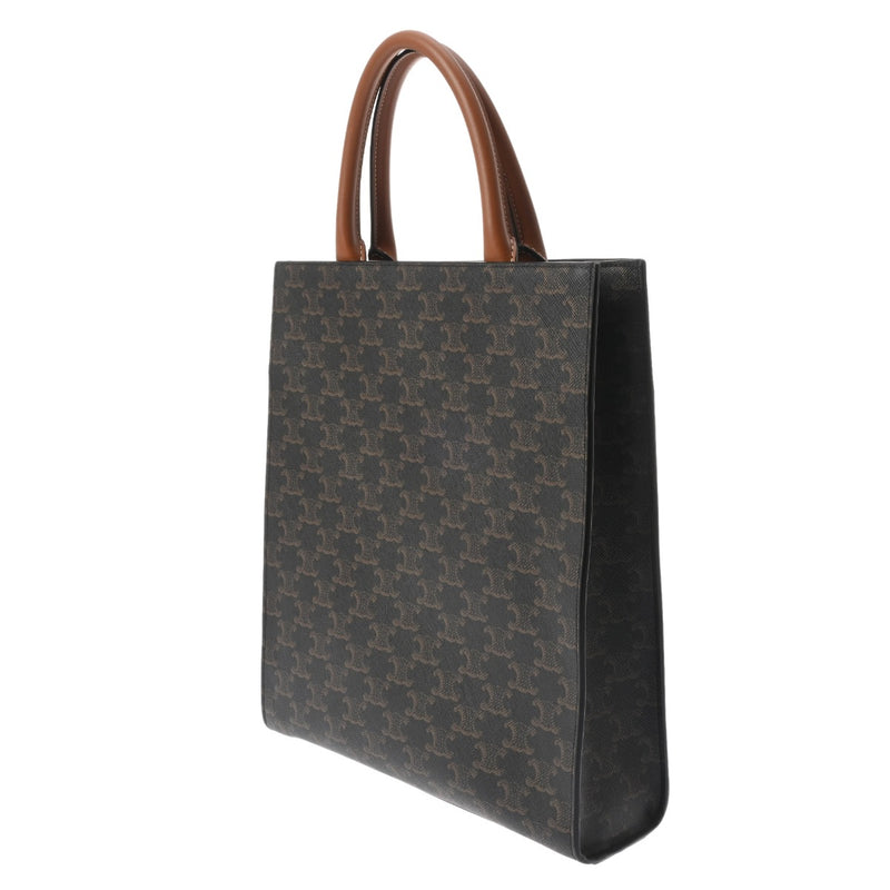 CELINE セリーヌ スモールバーティカルカバ ブラウン 191542BZK.04LU レディース PVC カーフ 2WAYバッグ ABランク 中古 銀蔵