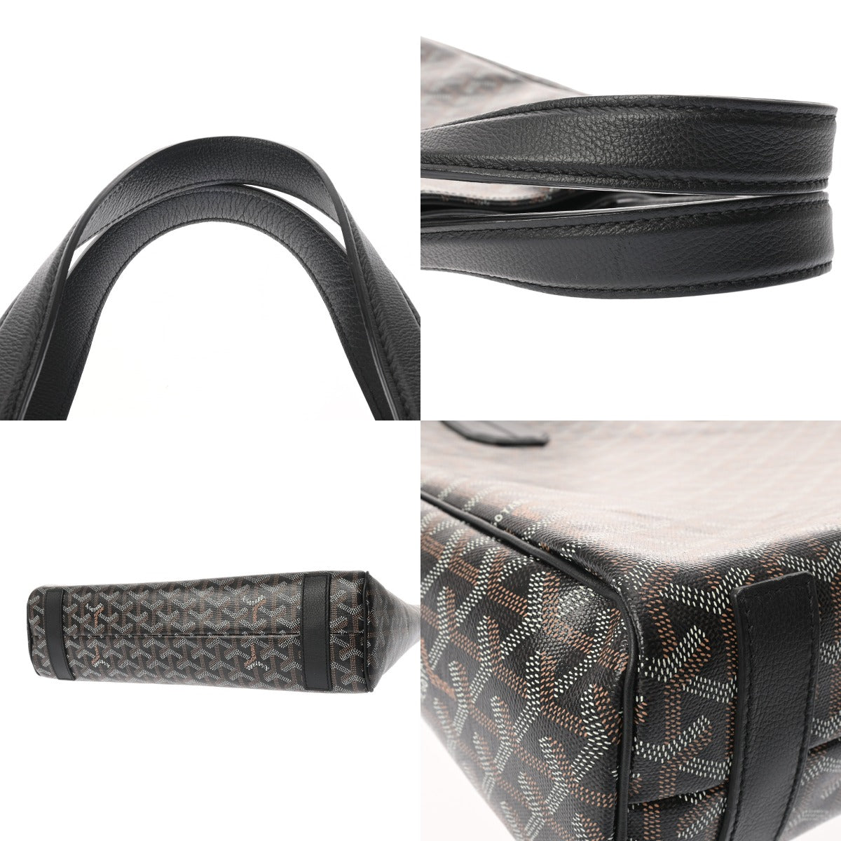 希少 ●極美品 ゴヤール サックヴォルテール 2way トートバッグ ブラック GOYARD ゴヤール サックヴォルテール 2WAY ブラック メンズ PVC レザー