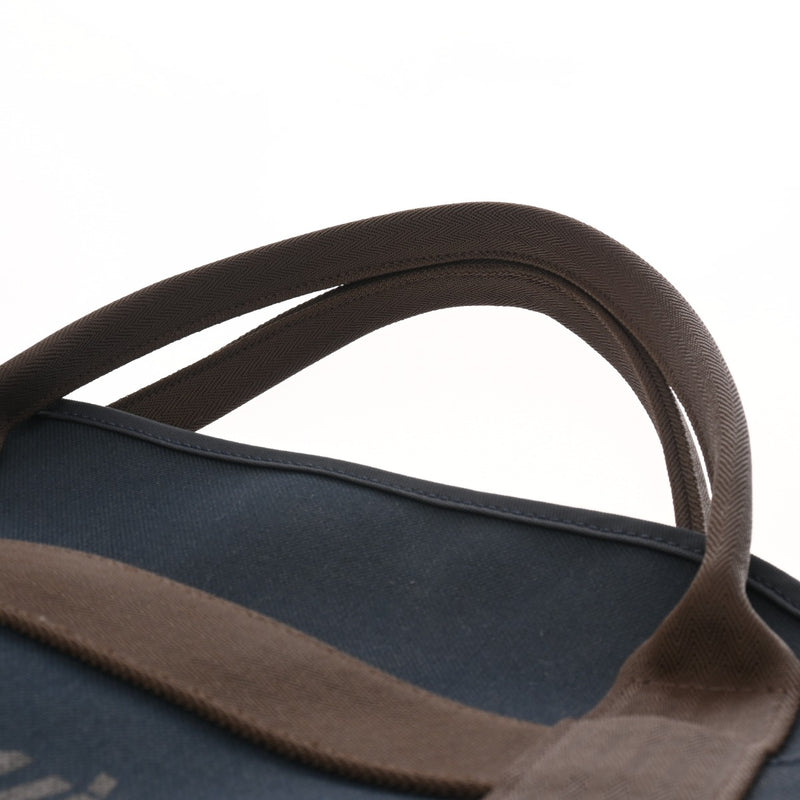 HERMES エルメス サックドパンサージュ グルーム ネイビー C刻印(2018年頃) レディース トワルシェブロン トートバッグ Aランク 中古 銀蔵