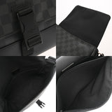 LOUIS VUITTON ルイヴィトン ダミエグラフィット メッセンジャー ブラック N41457 メンズ ダミエキャンバス ショルダーバッグ Aランク 中古 銀蔵