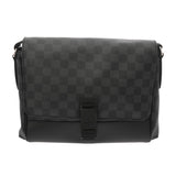 LOUIS VUITTON ルイヴィトン ダミエグラフィット メッセンジャー ブラック N41457 メンズ ダミエキャンバス ショルダーバッグ Aランク 中古 銀蔵