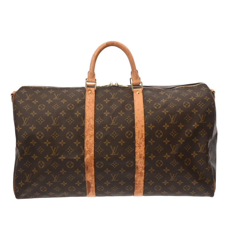 LOUIS VUITTON ルイヴィトン モノグラム キーポル バンドリエール 55 ブラウン M41414 ユニセックス モノグラムキャンバス ボストンバッグ Bランク 中古 銀蔵