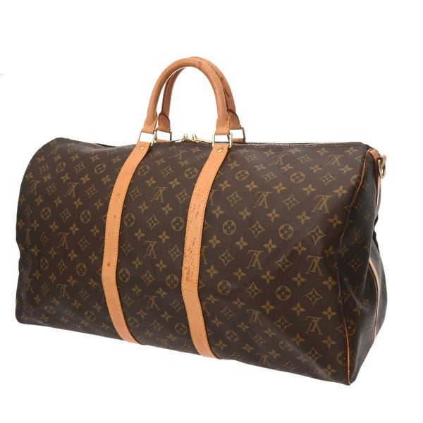 LOUIS VUITTON ルイヴィトン モノグラム キーポル バンドリエール 55 ブラウン M41414 ユニセックス モノグラムキャンバス ボストンバッグ Bランク 中古 銀蔵