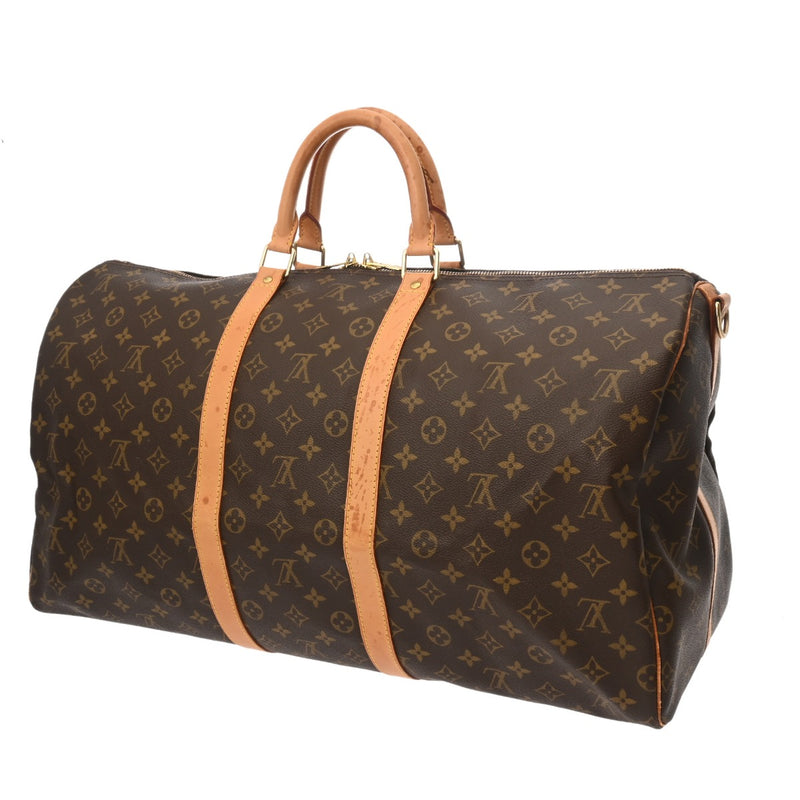 LOUIS VUITTON ルイヴィトン モノグラム キーポル バンドリエール 55 ブラウン M41414 ユニセックス モノグラムキャンバス ボストンバッグ Bランク 中古 銀蔵