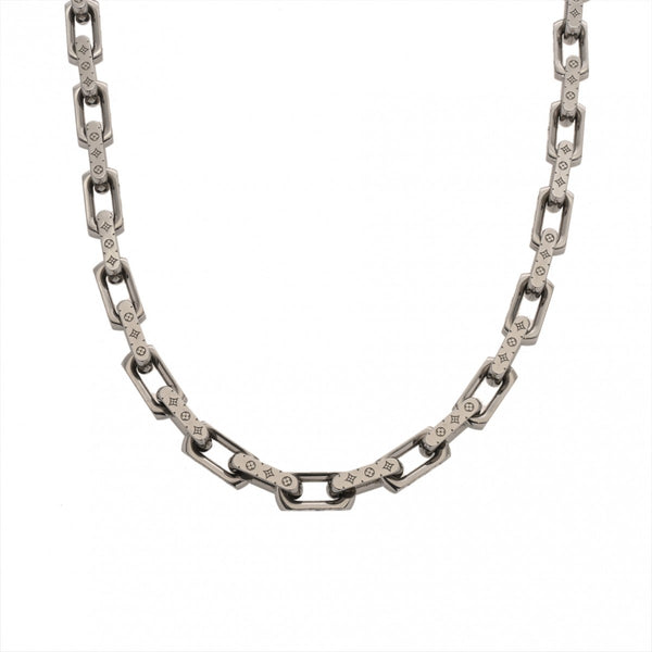 LOUIS VUITTON ルイヴィトン ネックレス・チェーン モノグラム シルバー金具 M00307 メンズ メタル ネックレス ABランク 中古 銀蔵
