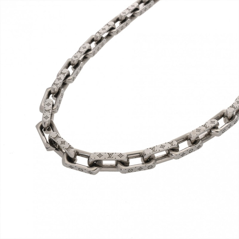 LOUIS VUITTON ルイヴィトン ネックレス・チェーン モノグラム シルバー金具 M00307 メンズ メタル ネックレス ABランク 中古 銀蔵