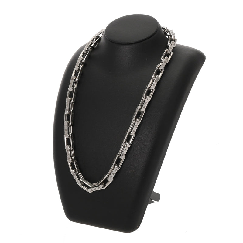 LOUIS VUITTON ルイヴィトン ネックレス・チェーン モノグラム シルバー金具 M00307 メンズ メタル ネックレス ABランク 中古 銀蔵
