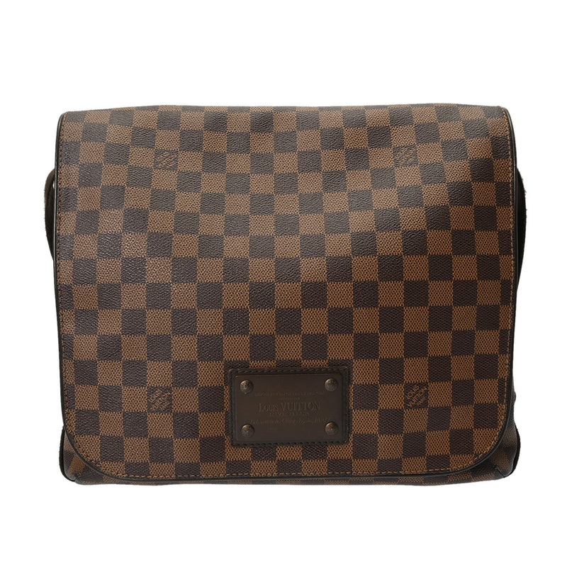 LOUIS VUITTON ルイヴィトン ダミエ ブルックリン MM ブラウン N51211 ユニセックス ダミエキャンバス ショルダーバッグ Bランク 中古 銀蔵