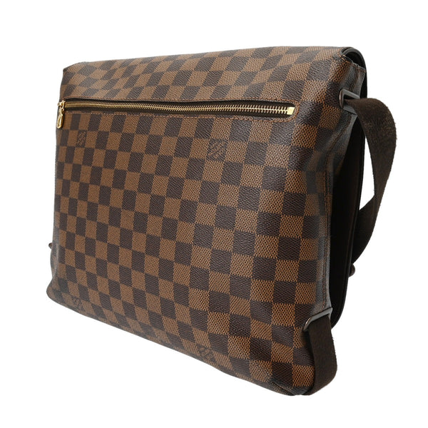 LOUIS VUITTON ルイヴィトン ダミエ ブルックリン MM ブラウン N51211 ユニセックス ダミエキャンバス ショルダーバッグ Bランク 中古 銀蔵