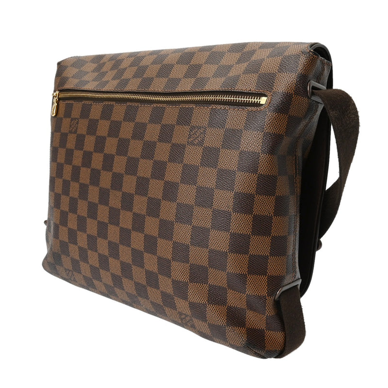 LOUIS VUITTON ルイヴィトン ダミエ ブルックリン MM ブラウン N51211 ユニセックス ダミエキャンバス ショルダーバッグ Bランク 中古 銀蔵