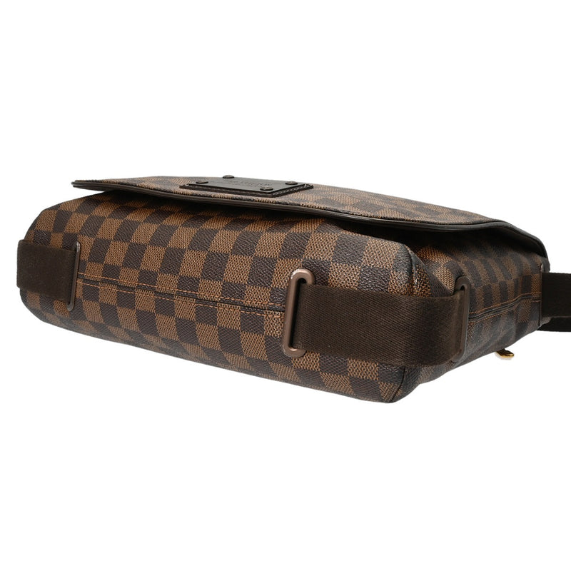 LOUIS VUITTON ルイヴィトン ダミエ ブルックリン MM ブラウン N51211 ユニセックス ダミエキャンバス ショルダーバッグ Bランク 中古 銀蔵