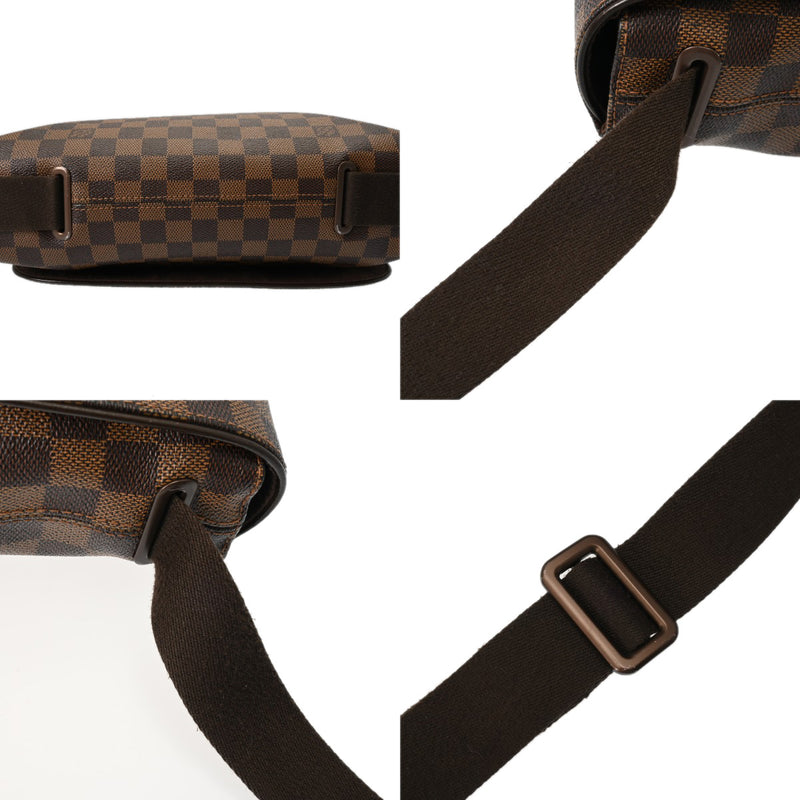 LOUIS VUITTON ルイヴィトン ダミエ ブルックリン MM ブラウン N51211 ユニセックス ダミエキャンバス ショルダーバッグ Bランク 中古 銀蔵