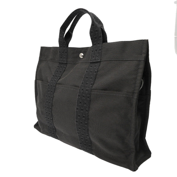 HERMES エルメス エールライン MM グレー ユニセックス ナイロン トートバッグ ABランク 中古 銀蔵