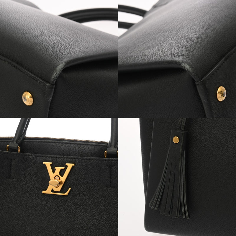 LOUIS VUITTON ルイヴィトン ロックミート ノワール M54569 レディース カーフ ハンドバッグ Bランク 中古 銀蔵
