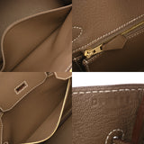 HERMES エルメス バーキン 30 エトゥープ D刻印(2019年頃) レディース ヴォーエプソン ハンドバッグ Aランク 中古 銀蔵