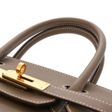 HERMES エルメス バーキン 30 エトゥープ D刻印(2019年頃) レディース ヴォーエプソン ハンドバッグ Aランク 中古 銀蔵