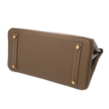 HERMES エルメス バーキン 30 エトゥープ D刻印(2019年頃) レディース ヴォーエプソン ハンドバッグ Aランク 中古 銀蔵