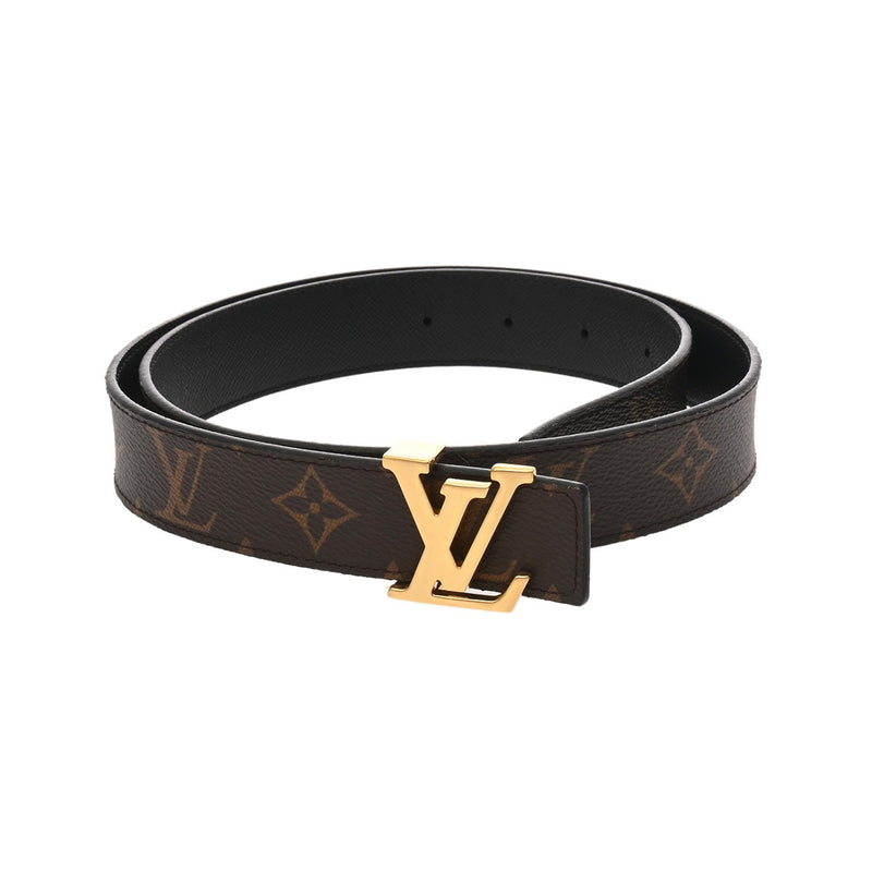 LOUIS VUITTON ルイヴィトン モノグラム サンチュール イニシャルLV サイズ80 ブラウン M9453W メンズ モノグラムキャンバス ベルト ABランク 中古 銀蔵