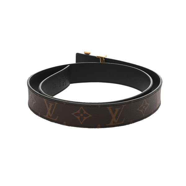 LOUIS VUITTON ルイヴィトン モノグラム サンチュール イニシャルLV サイズ80 ブラウン M9453W メンズ モノグラムキャンバス ベルト ABランク 中古 銀蔵
