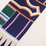 HERMES エルメス ツイリー Voltes et Pirouettes ネイビー/マルチカラー レディース シルク100％ スカーフ ABランク 中古 銀蔵