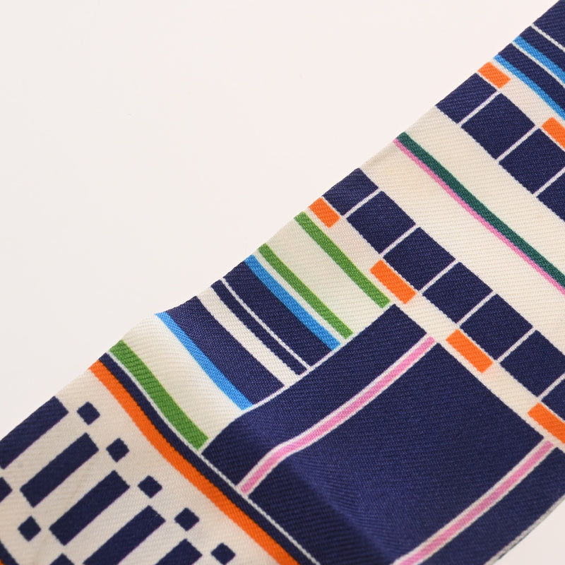 HERMES エルメス ツイリー Voltes et Pirouettes ネイビー/マルチカラー レディース シルク100％ スカーフ ABランク 中古 銀蔵