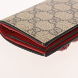 GUCCI グッチ GGスプリーム チェリー ベージュ ゴールド金具 476050 レディース GGスプリームキャンバス 二つ折り財布 Bランク 中古 銀蔵