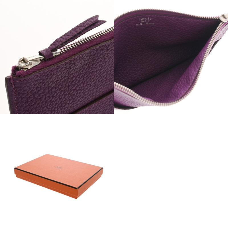 HERMES エルメス ドゴン GM アネモネ □R刻印(2014年頃) ユニセックス トゴ 長財布 Aランク 中古 銀蔵