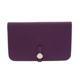 HERMES エルメス ドゴン GM アネモネ □R刻印(2014年頃) ユニセックス トゴ 長財布 Aランク 中古 銀蔵