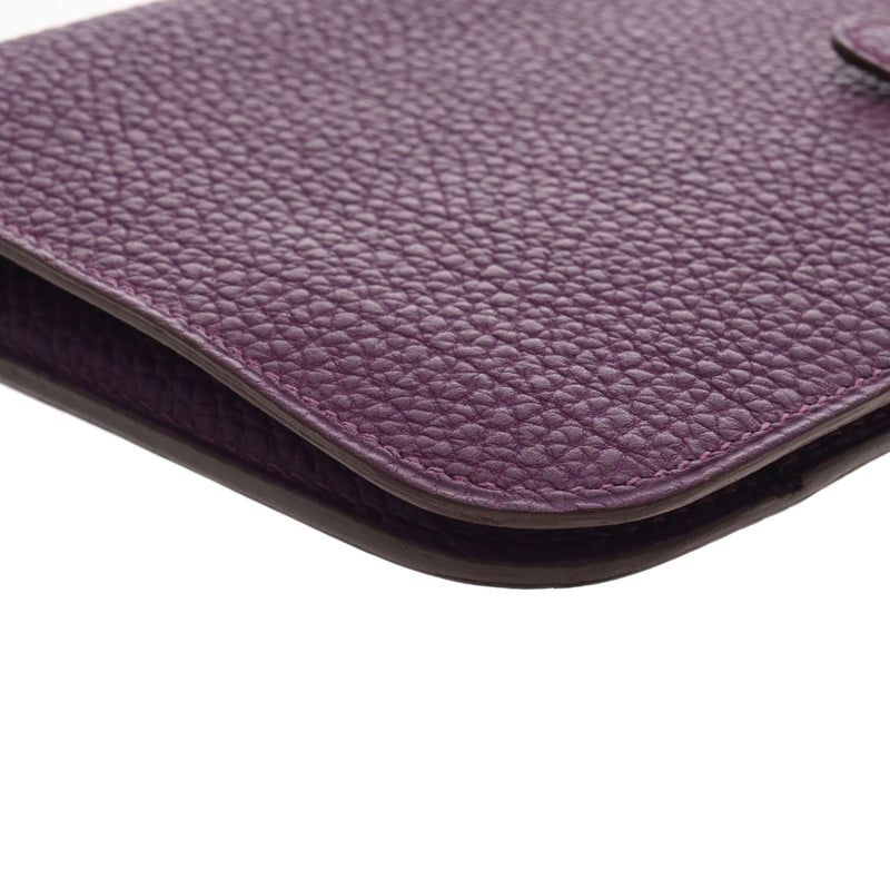 HERMES エルメス ドゴン GM アネモネ □R刻印(2014年頃) ユニセックス トゴ 長財布 Aランク 中古 銀蔵