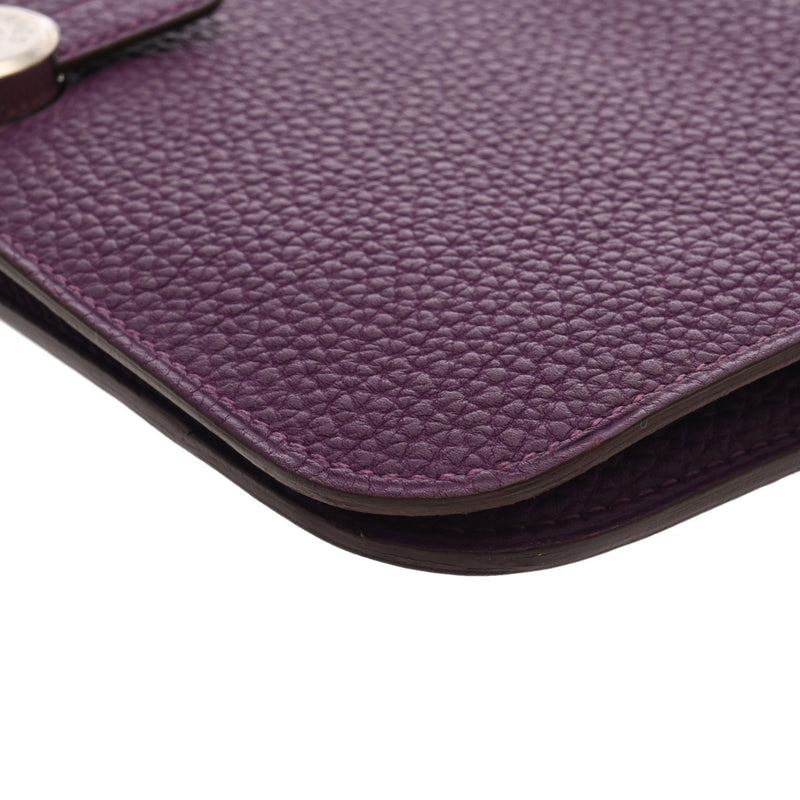 HERMES エルメス ドゴン GM アネモネ □R刻印(2014年頃) ユニセックス トゴ 長財布 Aランク 中古 銀蔵