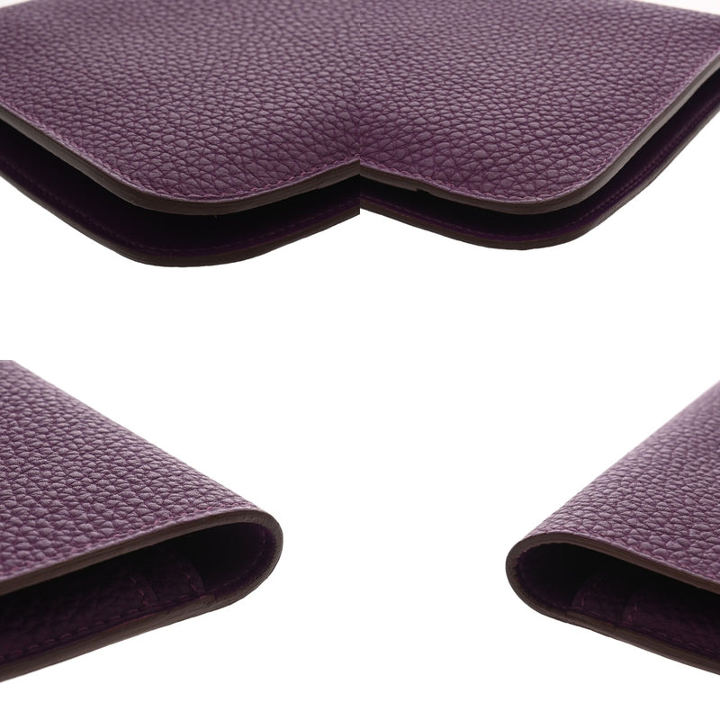 HERMES エルメス ドゴン GM アネモネ □R刻印(2014年頃) ユニセックス トゴ 長財布 Aランク 中古 銀蔵