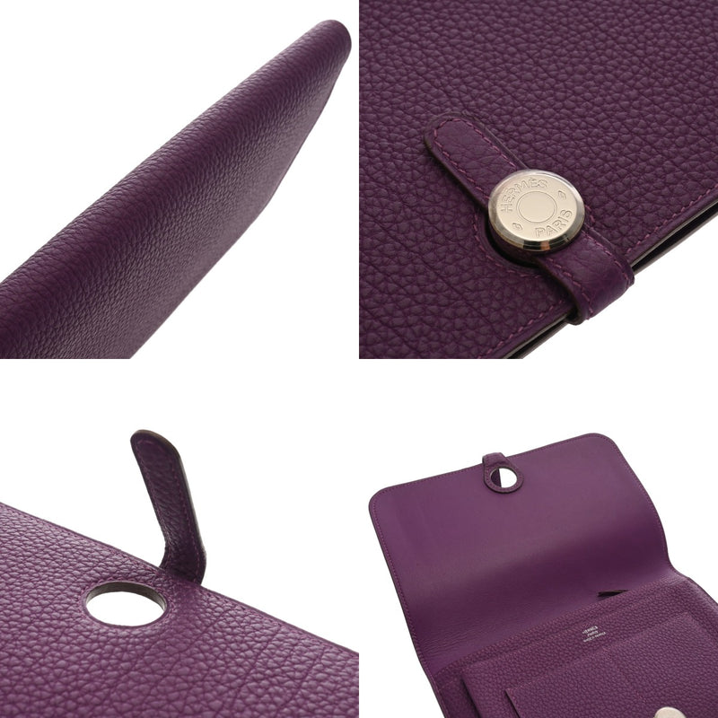 HERMES エルメス ドゴン GM アネモネ □R刻印(2014年頃) ユニセックス トゴ 長財布 Aランク 中古 銀蔵