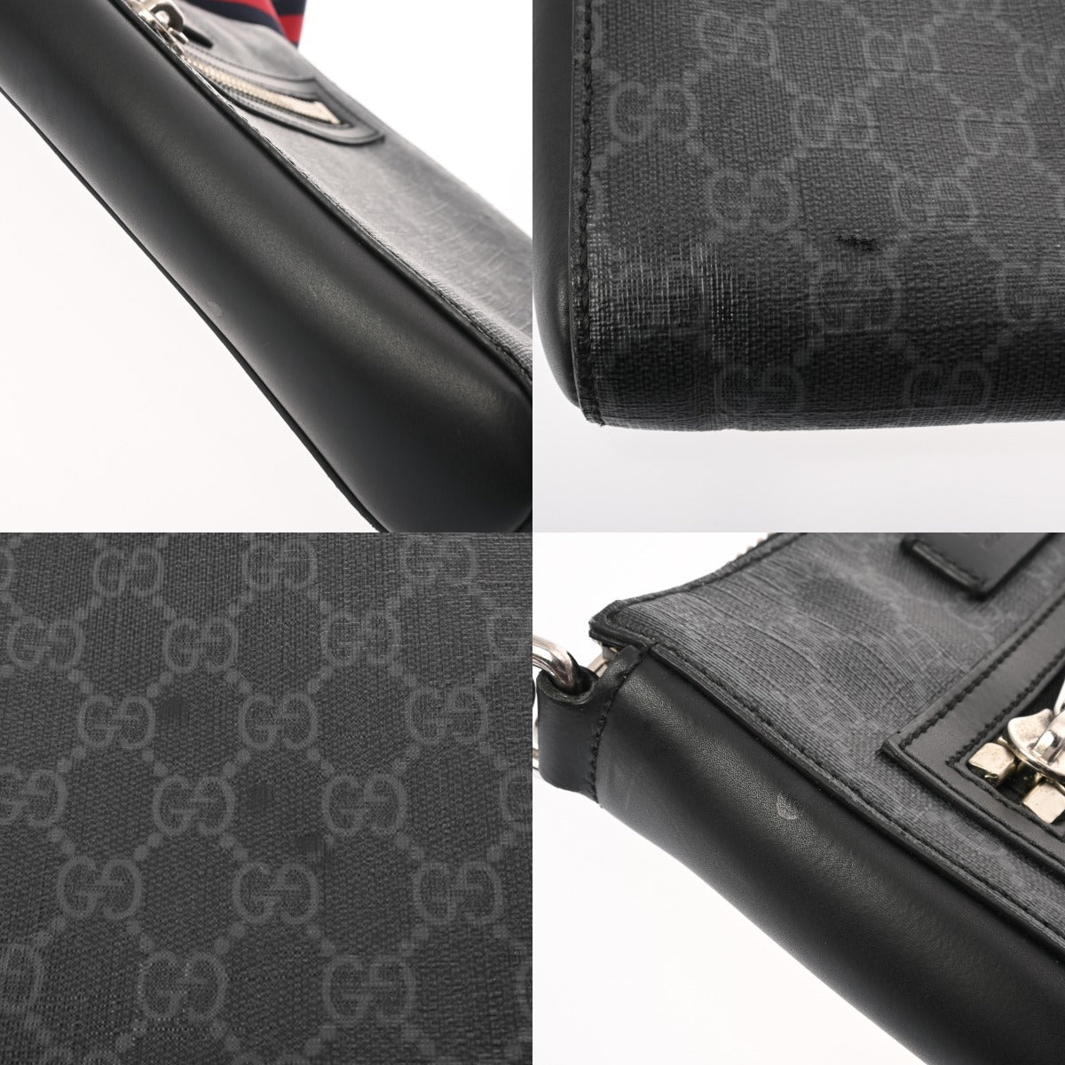 GUCCI グッチ GGスプリーム スモールメッセンジャーバッグ ブラック