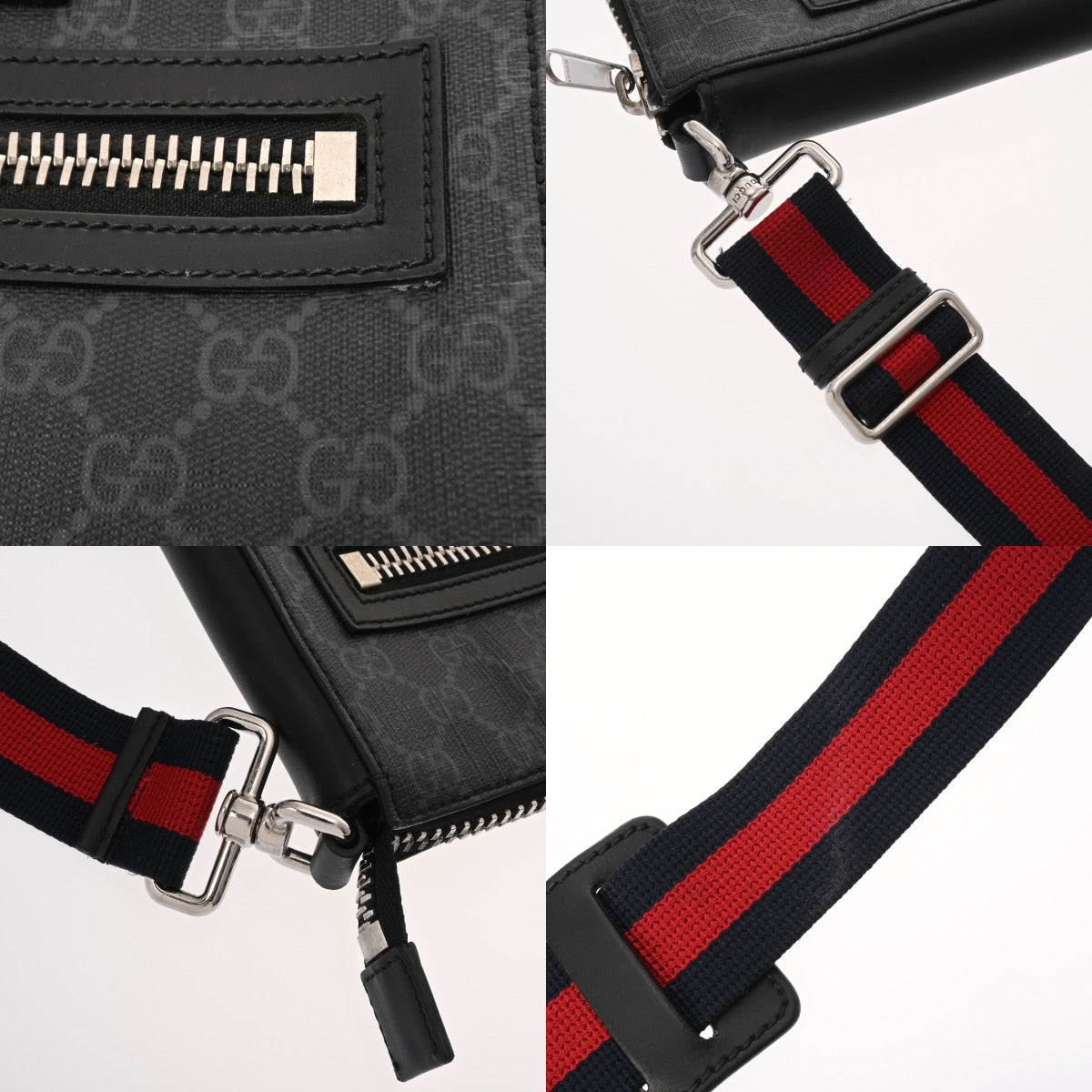 GUCCI グッチ GGスプリーム スモールメッセンジャーバッグ ブラック