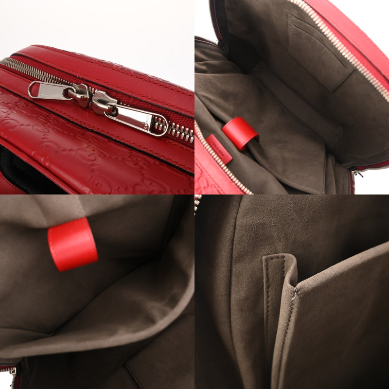 GUCCI グッチ グッチシマ バックパック レッド 406370 メンズ レザー リュック・デイパック ABランク 中古 銀蔵